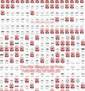 Thư viện font chữ trên cad