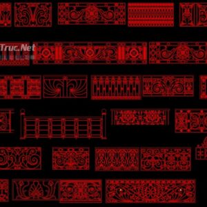 Thư viện cad trụ cái lan can