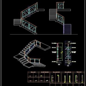 Thư viện lan can cầu thang trong cad
