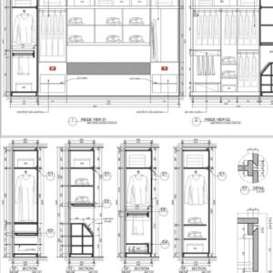 Thư viện cad kỹ thuật tủ áo