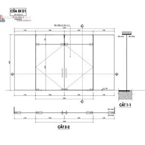 Thư viện cad cửa xếp kính cường lực