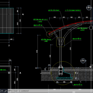 Download thư viện cad nhà xe mái vòm