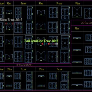 Thư viện cad tổng hợp các loại cửa