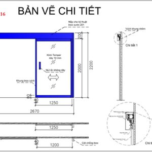 Thư viện cửa lùa cad