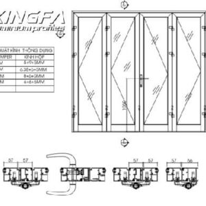 Xin thư viện bản cad hệ xương xingfa 55