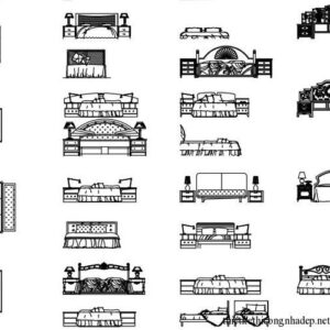 Thư viện cad giường ngủ đẹp