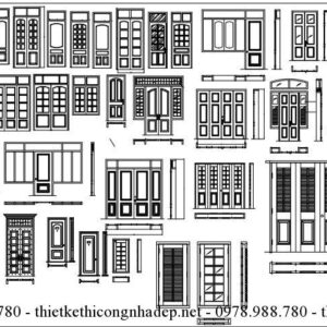 Thư viện cửa sổ gỗ cad