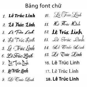 Thư viện font chữ trên cad cho cắt laser