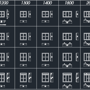 Thư viện cad cửa nhựa lõi thép cửa euro windows