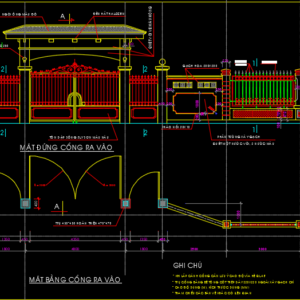 Thư viện cad cổng đẩy