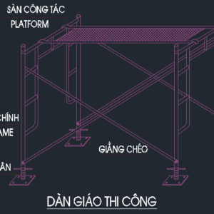 Thư viện cad giàn giáo nêm