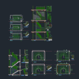 Thư viện cad cầu thang inox