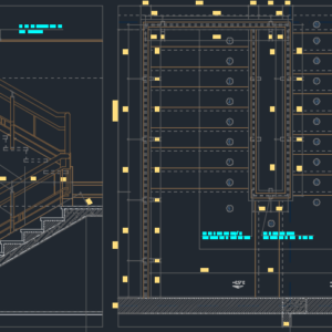 Thư viện cầu thang băng chuyền trong auto cad