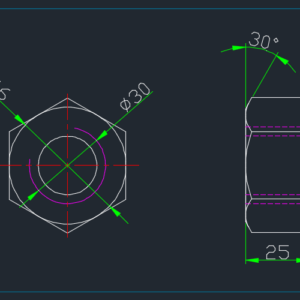 Thư viện đai ốc cho cad