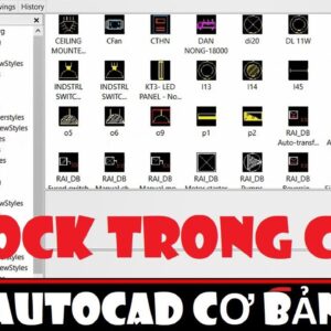 Chèn thư viện trong cad