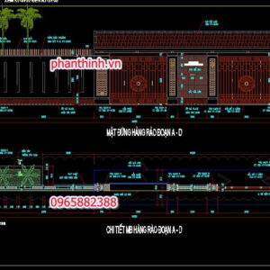 Thư viện cad cổng tường rào