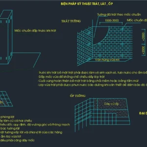 Thư viện cad biện pháp thi công vách