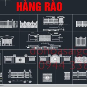 Thư viện cad cổng hàng rào