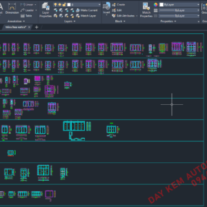 Thư viện cửa nhôm cad