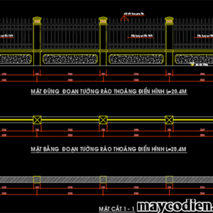 Thư viện cad hàng rào