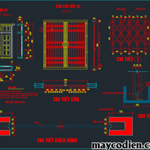 Thư viện cad cửa xếp