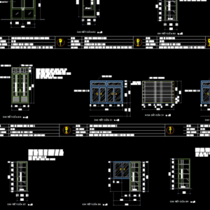 Thư viện cửa sổ gỗ 4 cánh cad