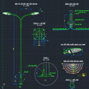 Thư viện cad cột đèn chiếu sáng